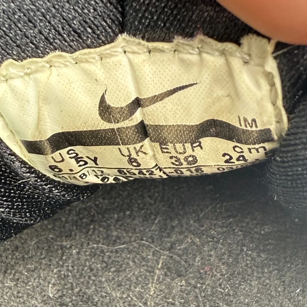 Nike Huarache‎ Run Sneakers All Black Athletic Shoes Youth Size 6.5Y